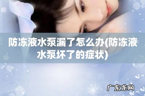 防冻液水泵坏了的症状 防冻液水泵漏了怎么办