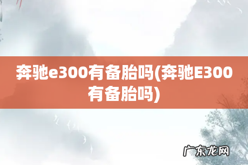 奔驰E300有备胎吗 奔驰e300有备胎吗