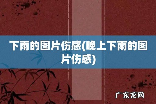 晚上下雨的图片伤感 下雨的图片伤感