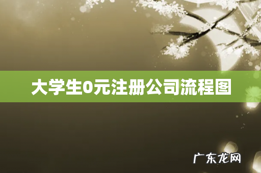 大学生0元注册公司流程图