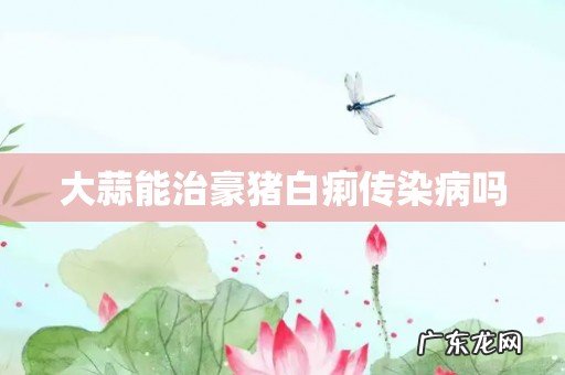 大蒜能治豪猪白痢传染病吗