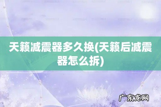 天籁后减震器怎么拆 天籁减震器多久换