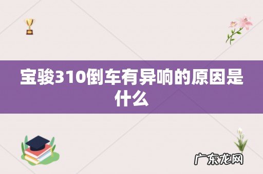 宝骏310倒车有异响的原因是什么