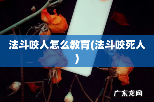 法斗咬死人 法斗咬人怎么教育