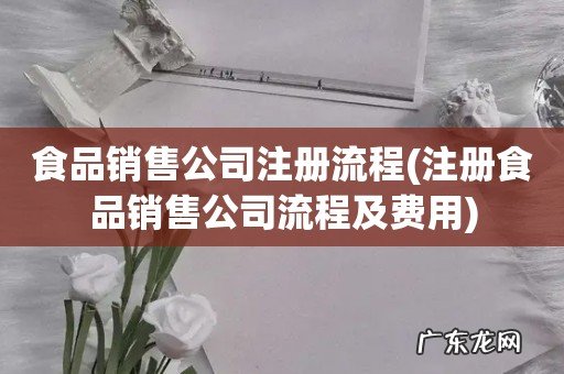 注册食品销售公司流程及费用 食品销售公司注册流程