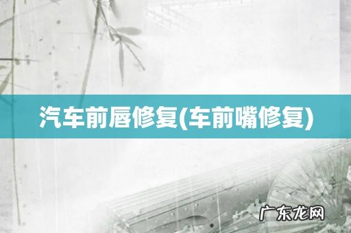 车前嘴修复 汽车前唇修复
