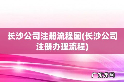 长沙公司注册办理流程 长沙公司注册流程图