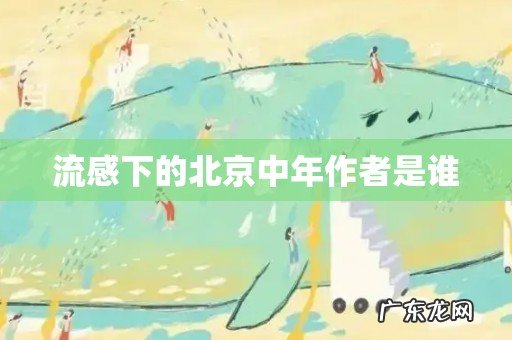 流感下的北京中年作者是谁