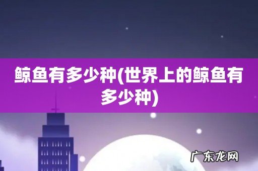 世界上的鲸鱼有多少种 鲸鱼有多少种