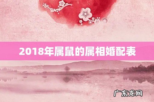 2018年属鼠的属相婚配表