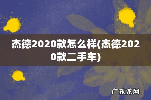 杰德2020款二手车 杰德2020款怎么样