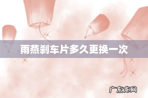 雨燕刹车片多久更换一次