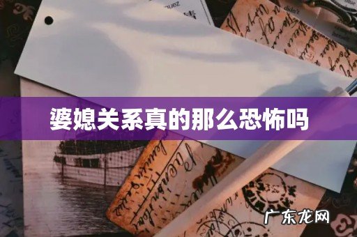 婆媳关系真的那么恐怖吗