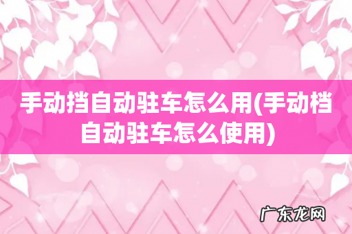 手动档自动驻车怎么使用 手动挡自动驻车怎么用