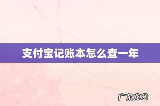 支付宝记账本怎么查一年