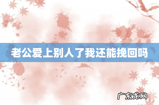 老公爱上别人了我还能挽回吗