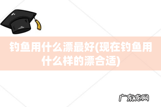 现在钓鱼用什么样的漂合适 钓鱼用什么漂最好