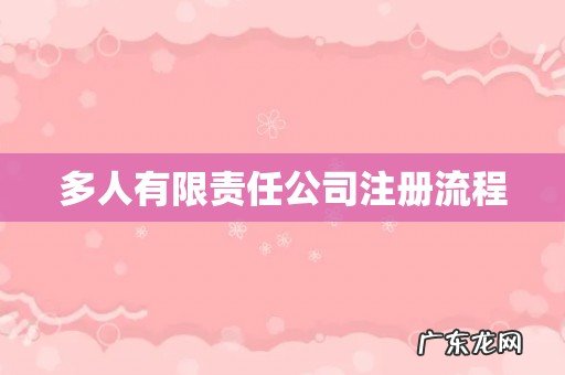 多人有限责任公司注册流程