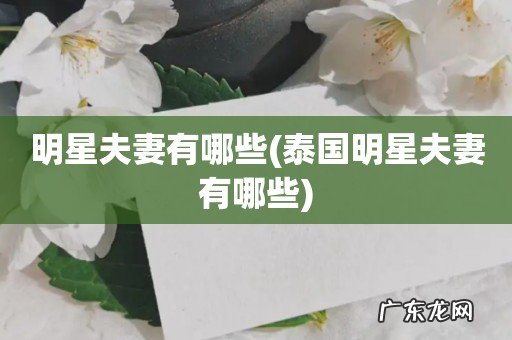 泰国明星夫妻有哪些 明星夫妻有哪些