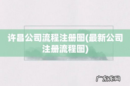 最新公司注册流程图 许昌公司流程注册图
