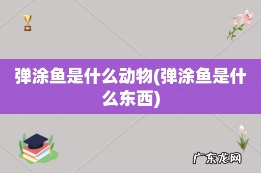 弹涂鱼是什么东西 弹涂鱼是什么动物