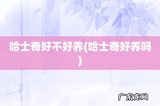 哈士奇好养吗 哈士奇好不好养