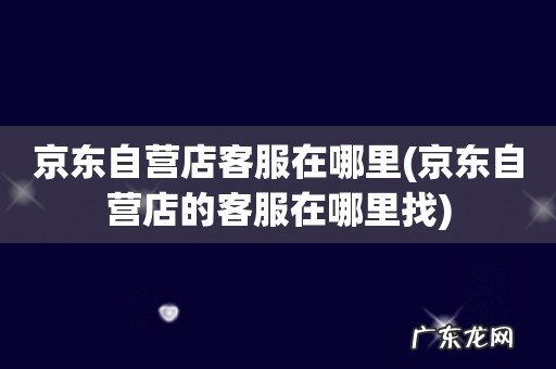 京东自营店的客服在哪里找 京东自营店客服在哪里