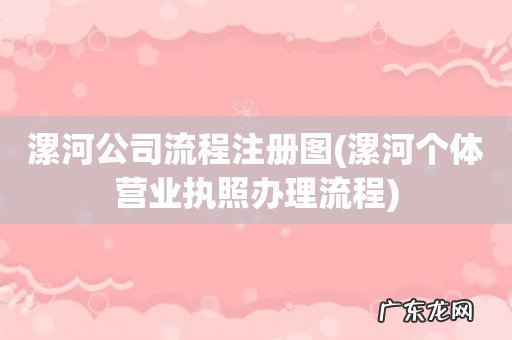 漯河个体营业执照办理流程 漯河公司流程注册图