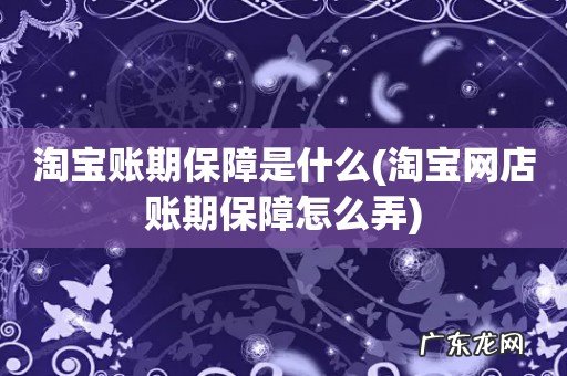 淘宝网店账期保障怎么弄 淘宝账期保障是什么