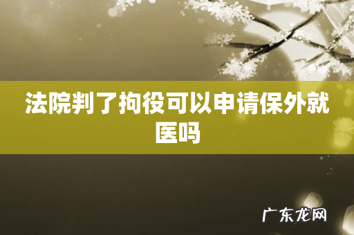 法院判了拘役可以申请保外就医吗