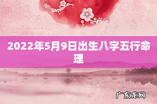 2022年5月9日出生八字五行命理