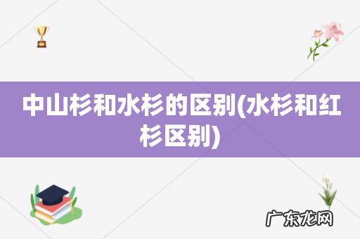 水杉和红杉区别 中山杉和水杉的区别