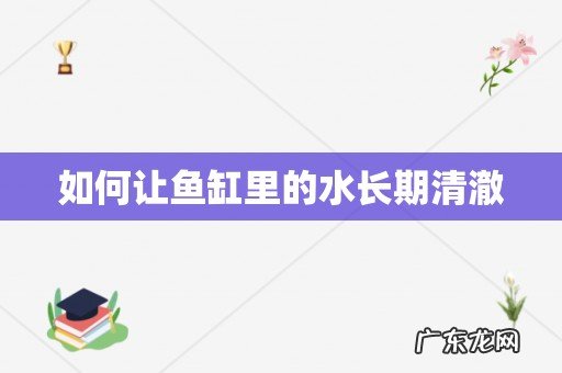 如何让鱼缸里的水长期清澈