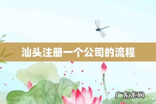 汕头注册一个公司的流程