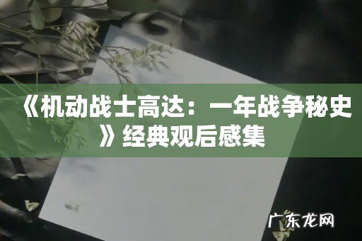 《机动战士高达:一年战争秘史》经典观后感集