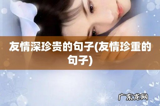 友情珍重的句子 友情深珍贵的句子