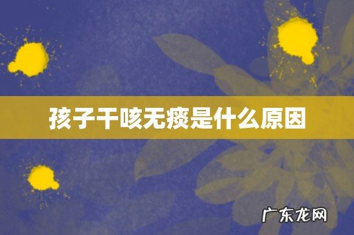 孩子干咳无痰是什么原因