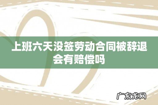上班六天没签劳动合同被辞退会有赔偿吗