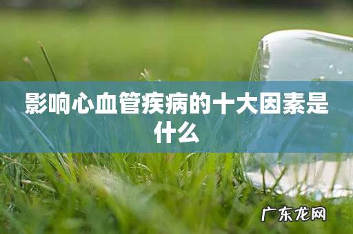 影响心血管疾病的十大因素是什么