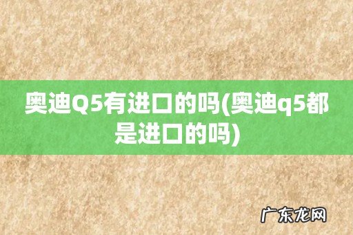 奥迪q5都是进口的吗 奥迪Q5有进口的吗