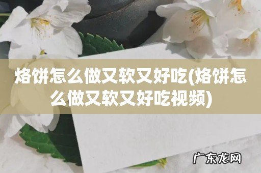 烙饼怎么做又软又好吃视频 烙饼怎么做又软又好吃