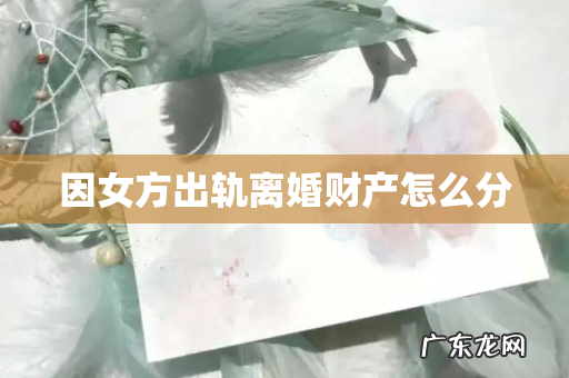 因女方出轨离婚财产怎么分