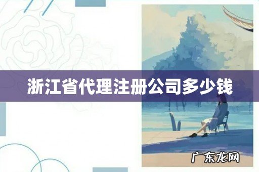 浙江省代理注册公司多少钱