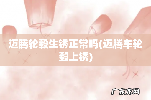 迈腾车轮毂上锈 迈腾轮毂生锈正常吗