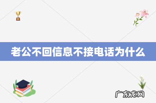 老公不回信息不接电话为什么