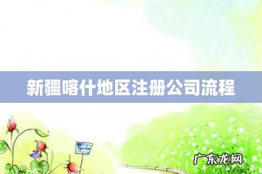 新疆喀什地区注册公司流程