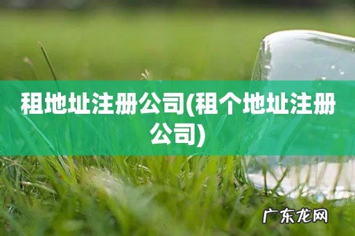 租个地址注册公司 租地址注册公司