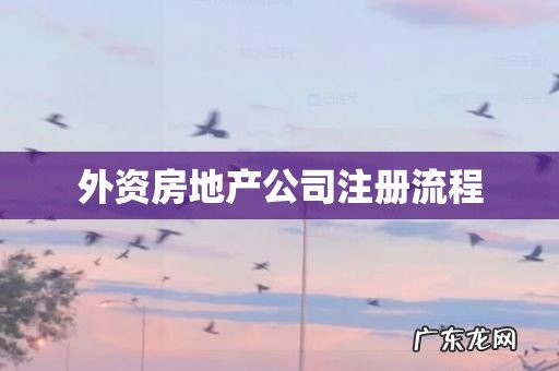 外资房地产公司注册流程