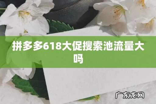 拼多多618大促搜索池流量大吗