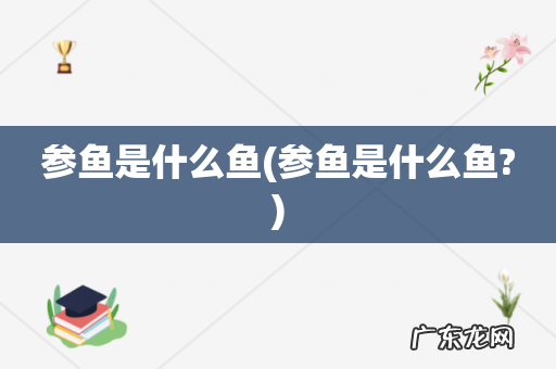 参鱼是什么鱼? 参鱼是什么鱼